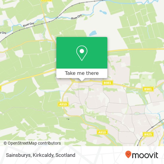 Sainsburys, Kirkcaldy map