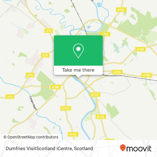 Dumfries VisitScotland iCentre map