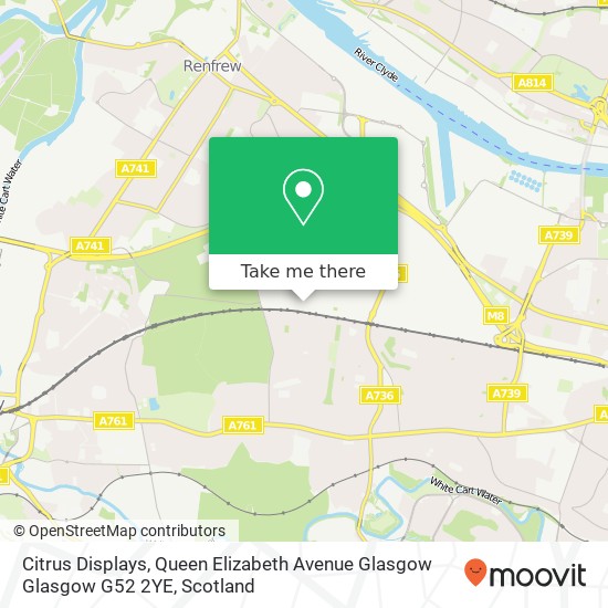 Citrus Displays, Queen Elizabeth Avenue Glasgow Glasgow G52 2YE map
