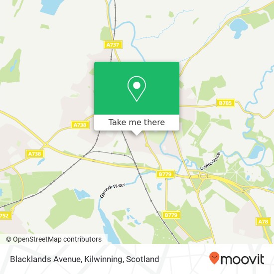 Blacklands Avenue, Kilwinning map