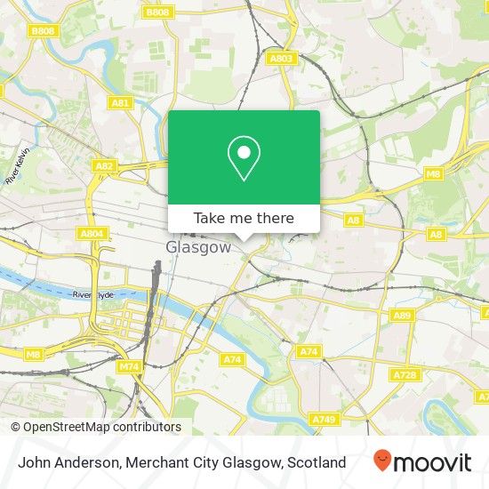 John Anderson, Merchant City Glasgow map