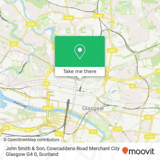 John Smith & Son, Cowcaddens Road Merchant City Glasgow G4 0 map