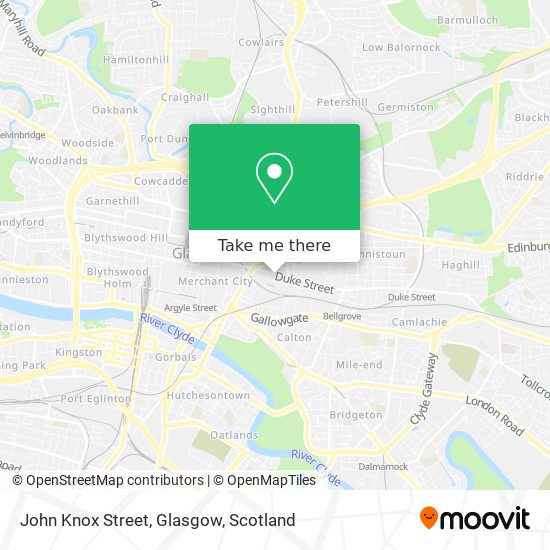 John Knox Street, Glasgow map