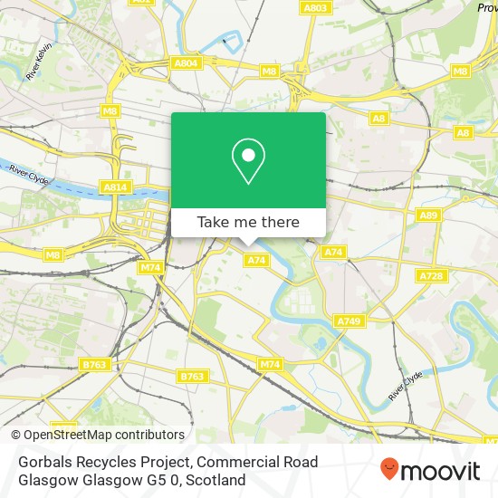 Gorbals Recycles Project, Commercial Road Glasgow Glasgow G5 0 map