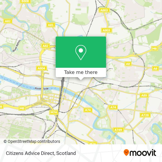 Citizens Advice Direct map