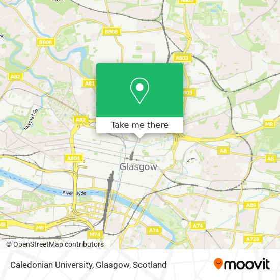 Caledonian University, Glasgow map