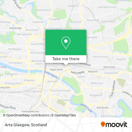 Arta Glasgow map
