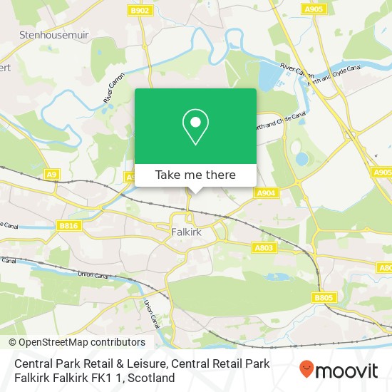 Central Park Retail & Leisure, Central Retail Park Falkirk Falkirk FK1 1 map