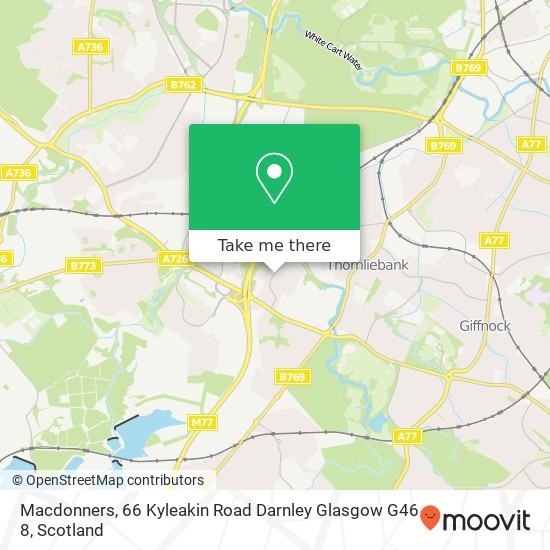 Macdonners, 66 Kyleakin Road Darnley Glasgow G46 8 map