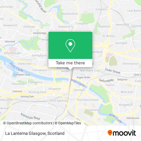La Lanterna Glasgow map