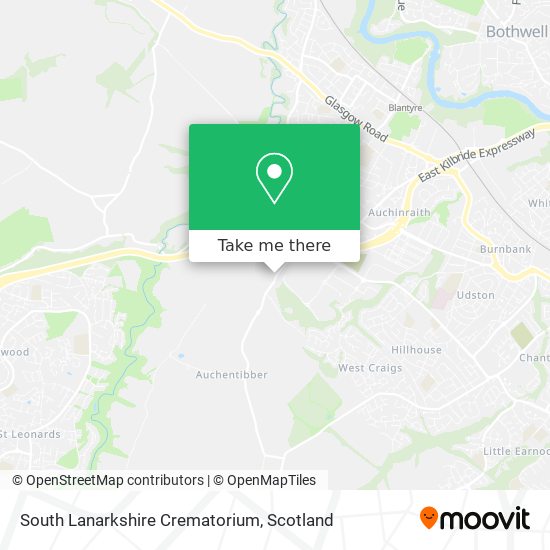 South Lanarkshire Crematorium map