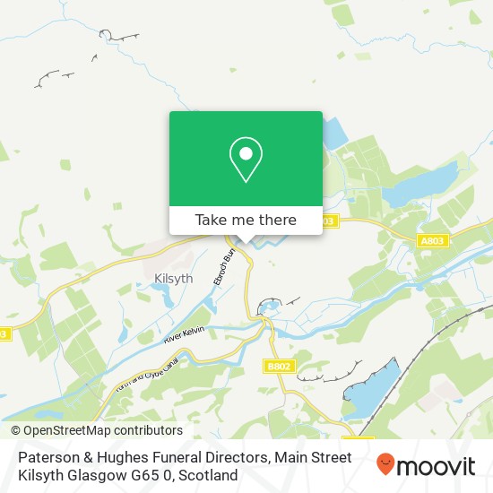 Paterson & Hughes Funeral Directors, Main Street Kilsyth Glasgow G65 0 map