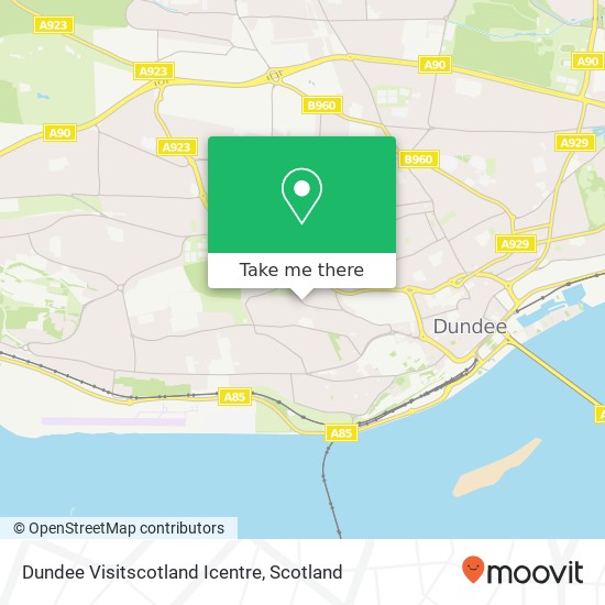 Dundee Visitscotland Icentre map