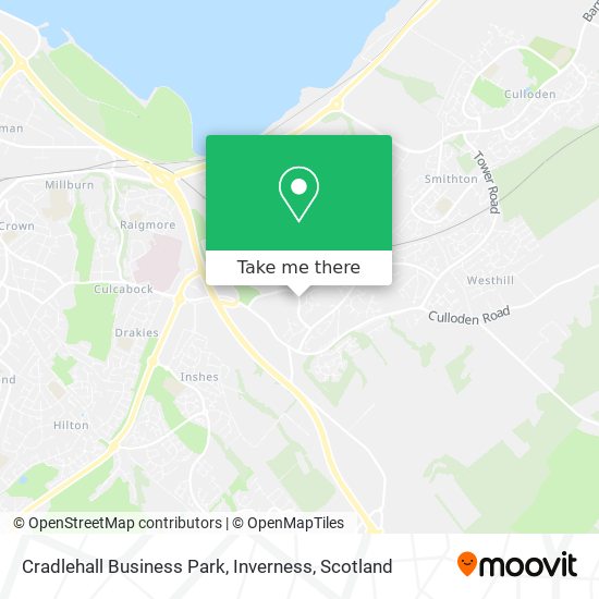 Cradlehall Business Park, Inverness map