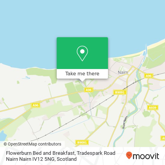 Flowerburn Bed and Breakfast, Tradespark Road Nairn Nairn IV12 5NG map