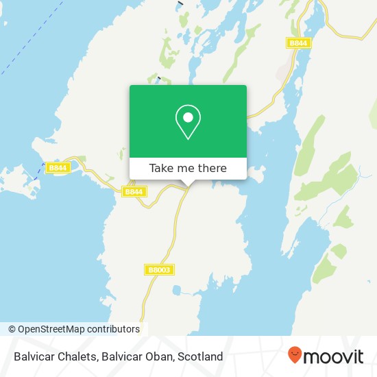 Balvicar Chalets, Balvicar Oban map