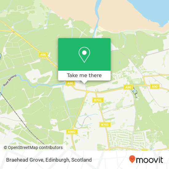 Braehead Grove, Edinburgh map