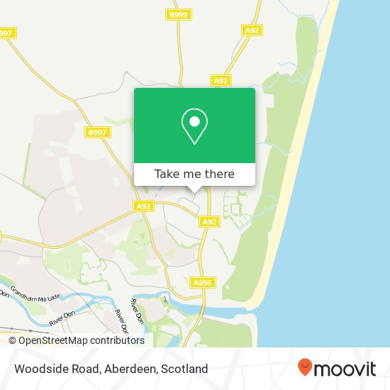 Woodside Road, Aberdeen map