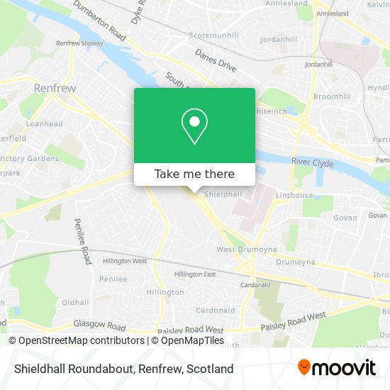 Shieldhall Roundabout, Renfrew map