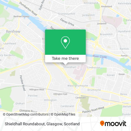Shieldhall Roundabout, Glasgow map