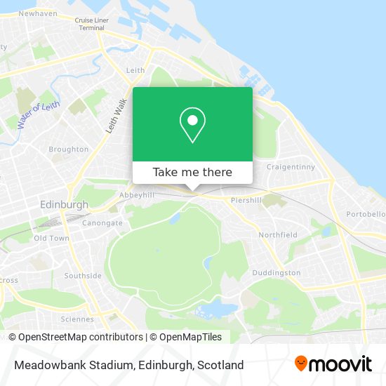 Meadowbank Stadium, Edinburgh map