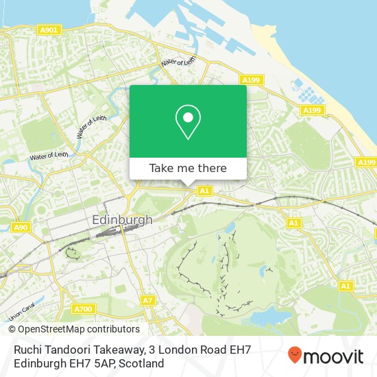 Ruchi Tandoori Takeaway, 3 London Road EH7 Edinburgh EH7 5AP map