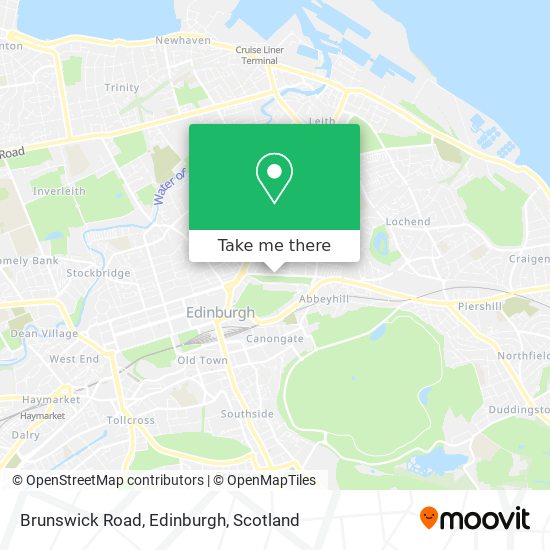 Brunswick Road, Edinburgh map