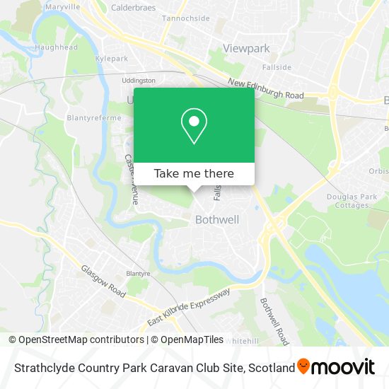 Strathclyde Country Park Caravan Club Site map