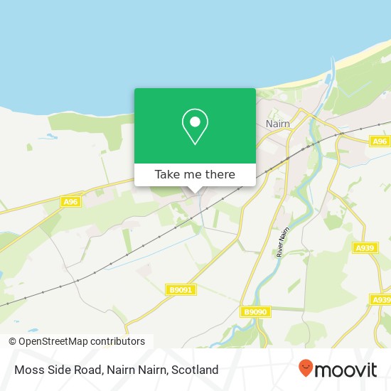 Moss Side Road, Nairn Nairn map