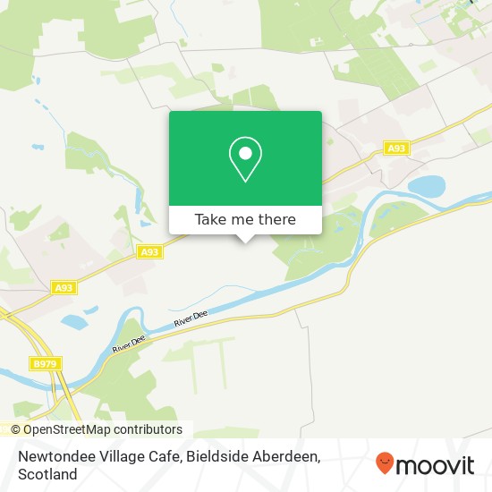 Newtondee Village Cafe, Bieldside Aberdeen map