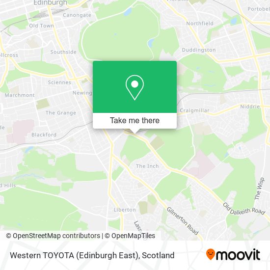 Western TOYOTA (Edinburgh East) map