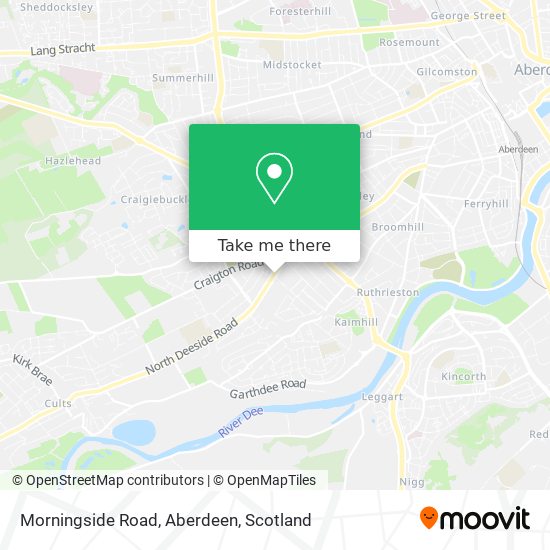 Morningside Road, Aberdeen map