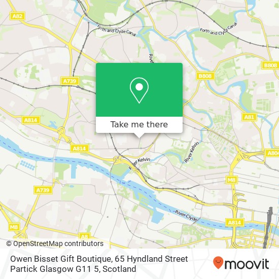 Owen Bisset Gift Boutique, 65 Hyndland Street Partick Glasgow G11 5 map