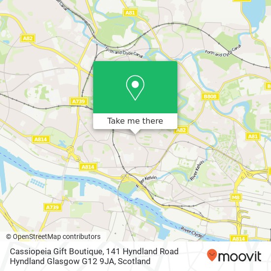 Cassiopeia Gift Boutique, 141 Hyndland Road Hyndland Glasgow G12 9JA map