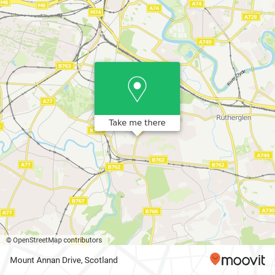 Mount Annan Drive, Mount Florida Glasgow map