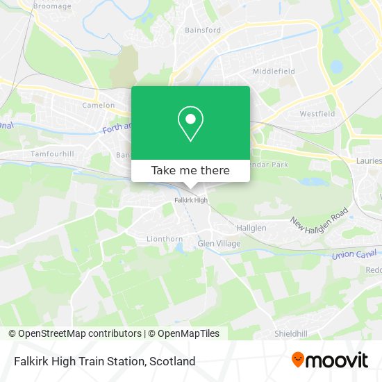 Falkirk High Train Station map