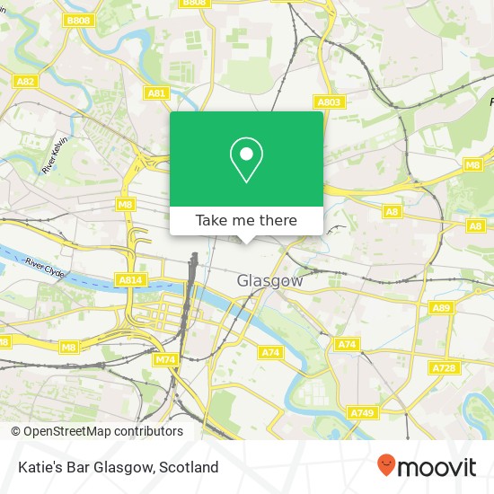 Katie's Bar Glasgow map