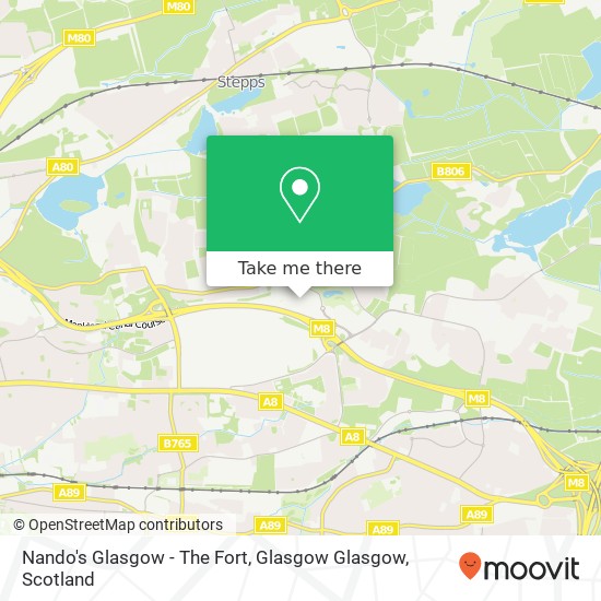 Nando's Glasgow - The Fort, Glasgow Glasgow map
