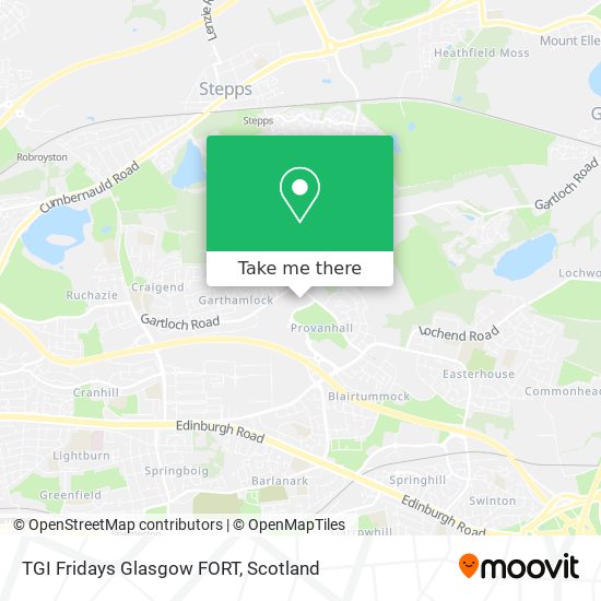 TGI Fridays Glasgow FORT map