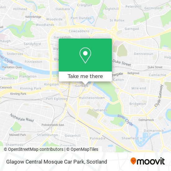 Glagow Central Mosque Car Park map