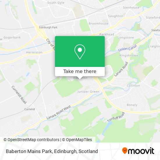 Baberton Mains Park, Edinburgh map