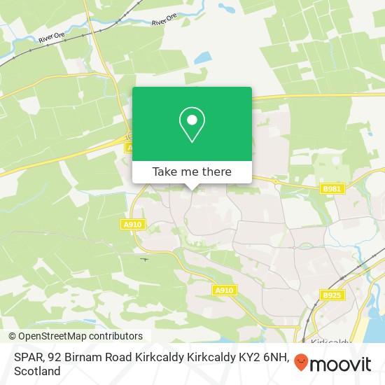 SPAR, 92 Birnam Road Kirkcaldy Kirkcaldy KY2 6NH map
