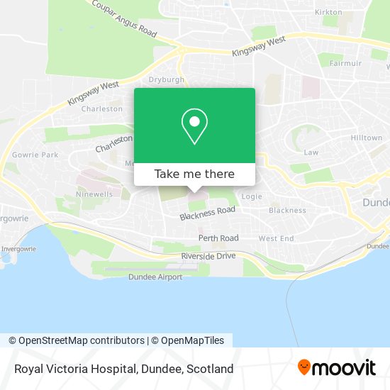 Royal Victoria Hospital, Dundee map