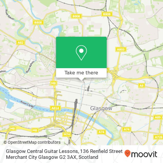 Glasgow Central Guitar Lessons, 136 Renfield Street Merchant City Glasgow G2 3AX map