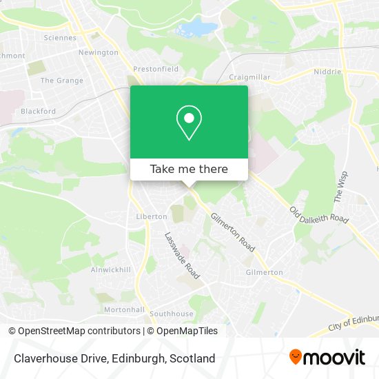 Claverhouse Drive, Edinburgh map