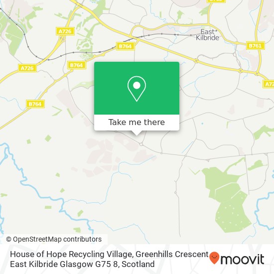 House of Hope Recycling Village, Greenhills Crescent East Kilbride Glasgow G75 8 map