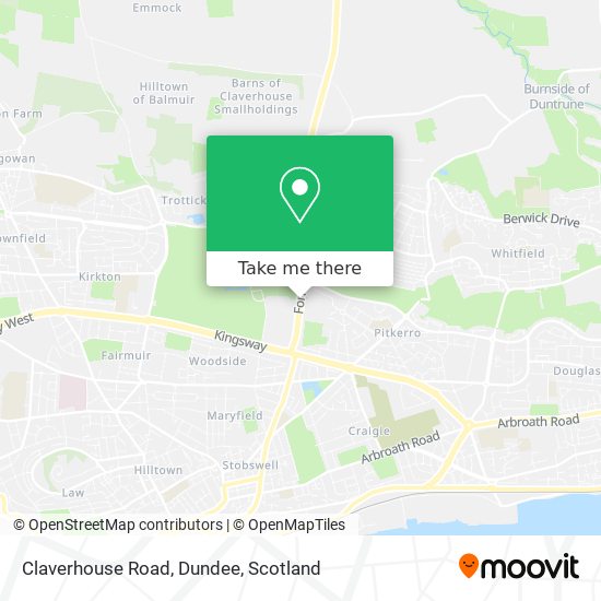 Claverhouse Road, Dundee map