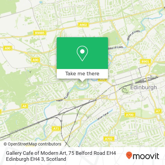 Gallery Cafe of Modern Art, 75 Belford Road EH4 Edinburgh EH4 3 map