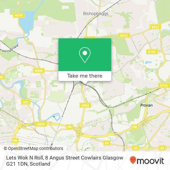 Lets Wok N Roll, 8 Angus Street Cowlairs Glasgow G21 1DN map
