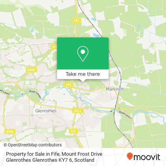 Property for Sale in Fife, Mount Frost Drive Glenrothes Glenrothes KY7 6 map